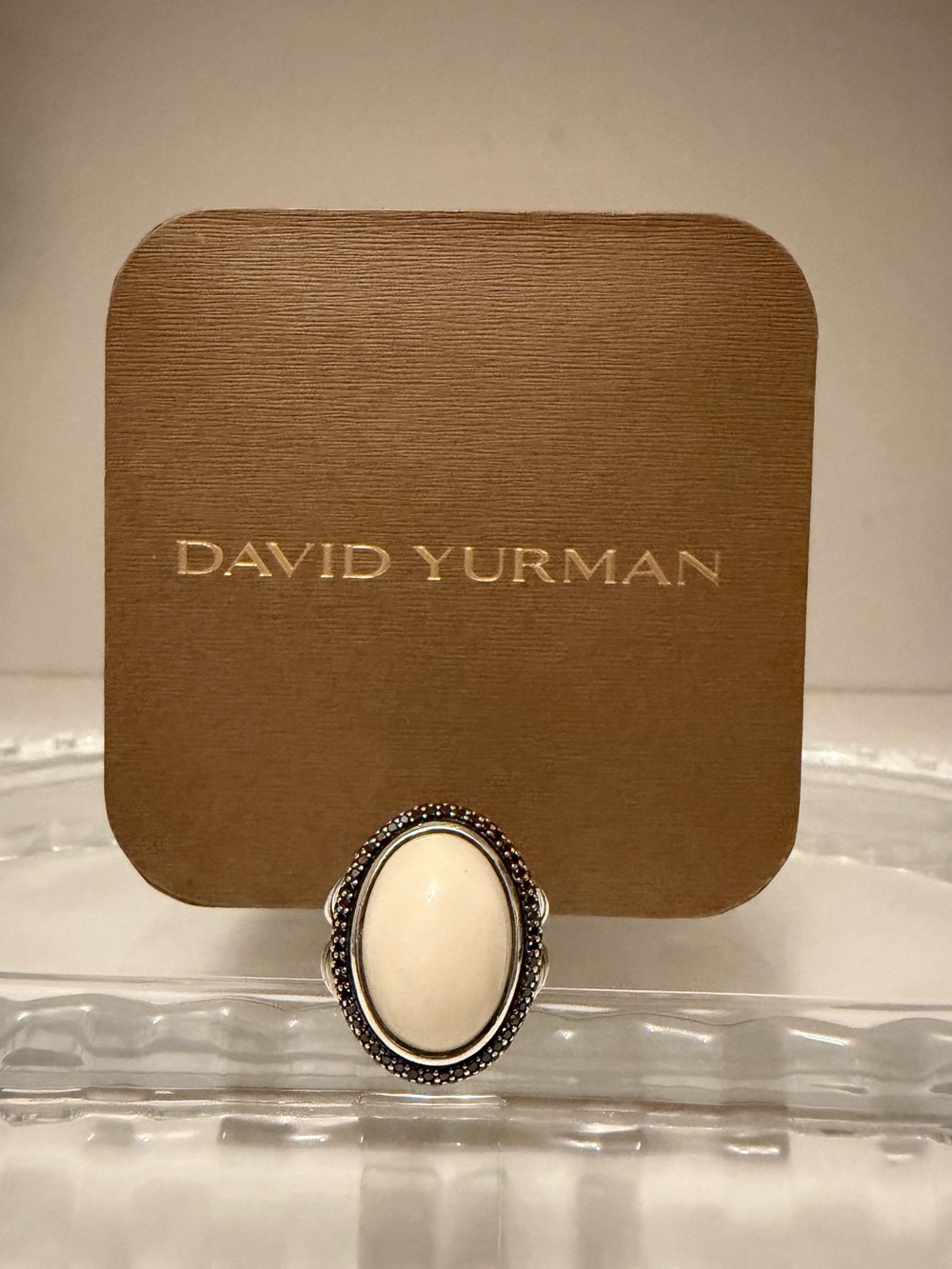 David Yurman White Agate with Black Diamonds